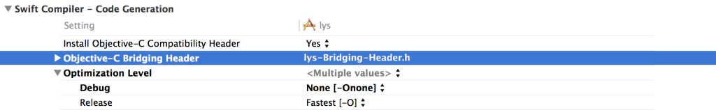 Objective-C Bridging Header